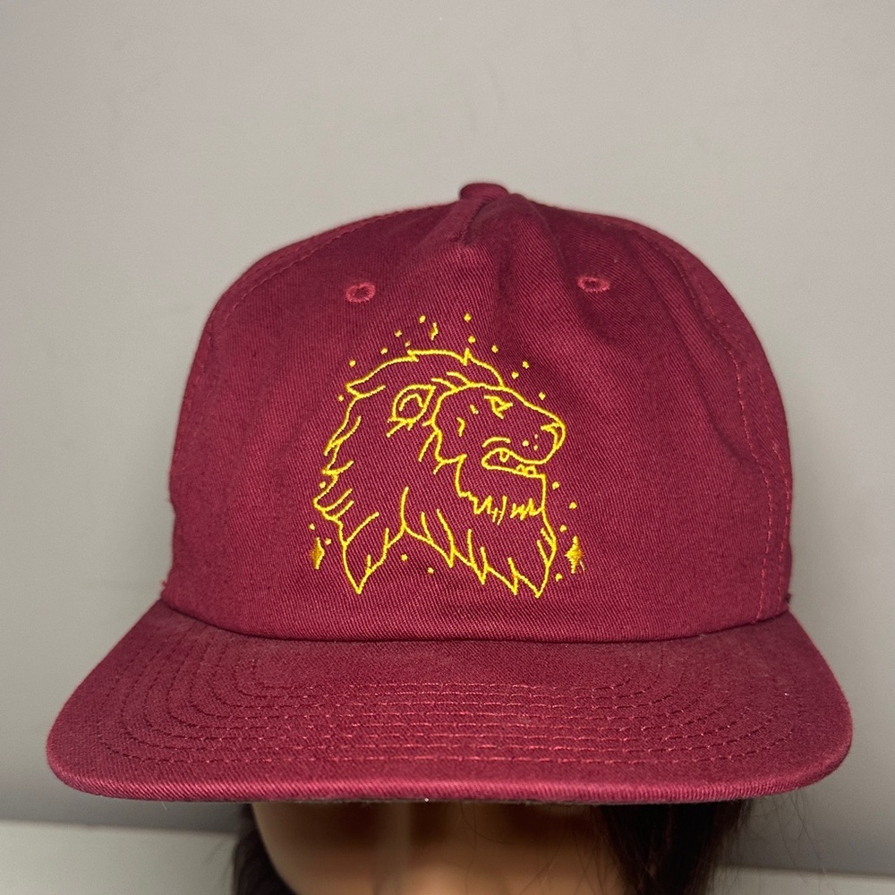 Harry Potter Gryffindor Maroon with gold Lion Cap